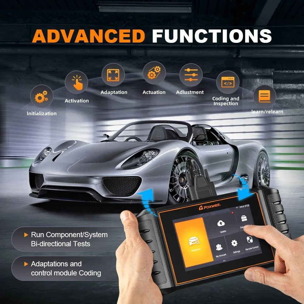 Full Elite Automotive Tool Code Bi-Directional Reset NT510 30 Scanner Acura for Honda Acura Control System NT710 for Scanner OBD2 JOBD Car Scan Reader Fits Honda Scanner Upgraded Services Fits Foxwell