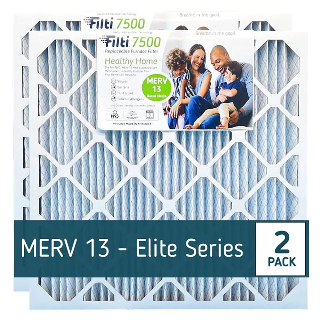 Pleated Home Filti 7500 20x20x2 (2 Pack) Furnace MERV 13 Filter HVAC Air