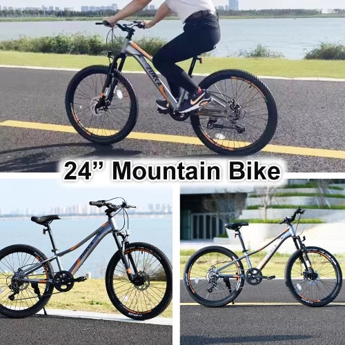Mountain bike,Suspension inch for Boys and fork,Aluminum 7-Speed alloy Girls Frame inch Frame,10 24 shimano Bike Mountain