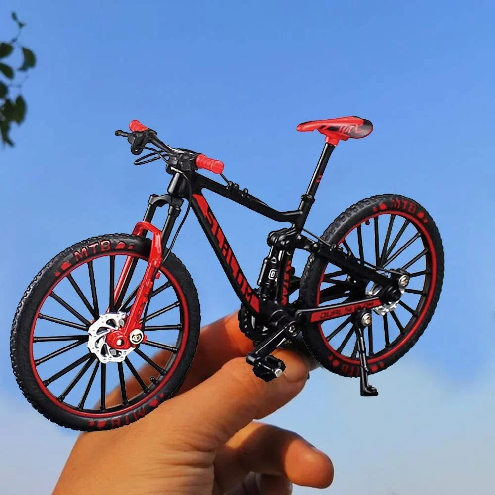 YEIBOBO for Collections BMX Die-cast Toy, (Black/Red) Finger Bike Mini Alloy Downhill Bike ! Model Mountain
