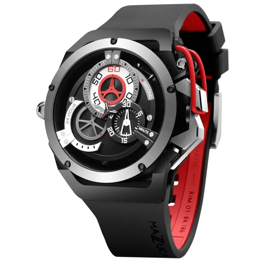 Automatic Mazzucato RIM Black Red Reversible