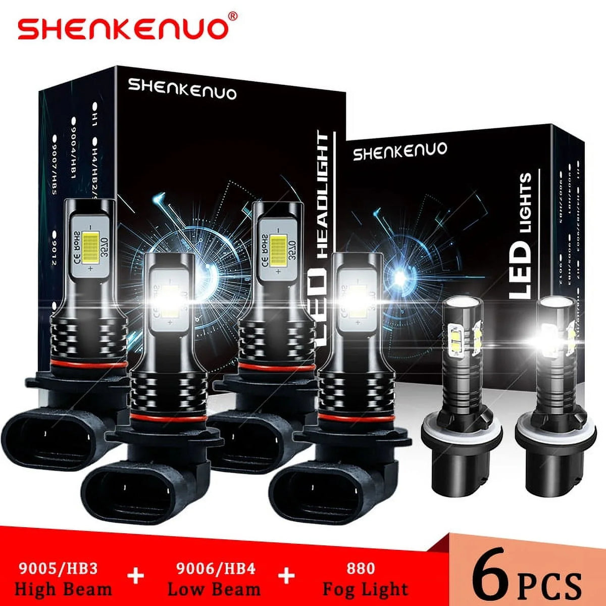 white Kit 2001 6X Tahoe 2002 Silverado Bright 2000 For 6000K Chevy 2000-2006 Headlights Super 1999 Bulbs LED Lights