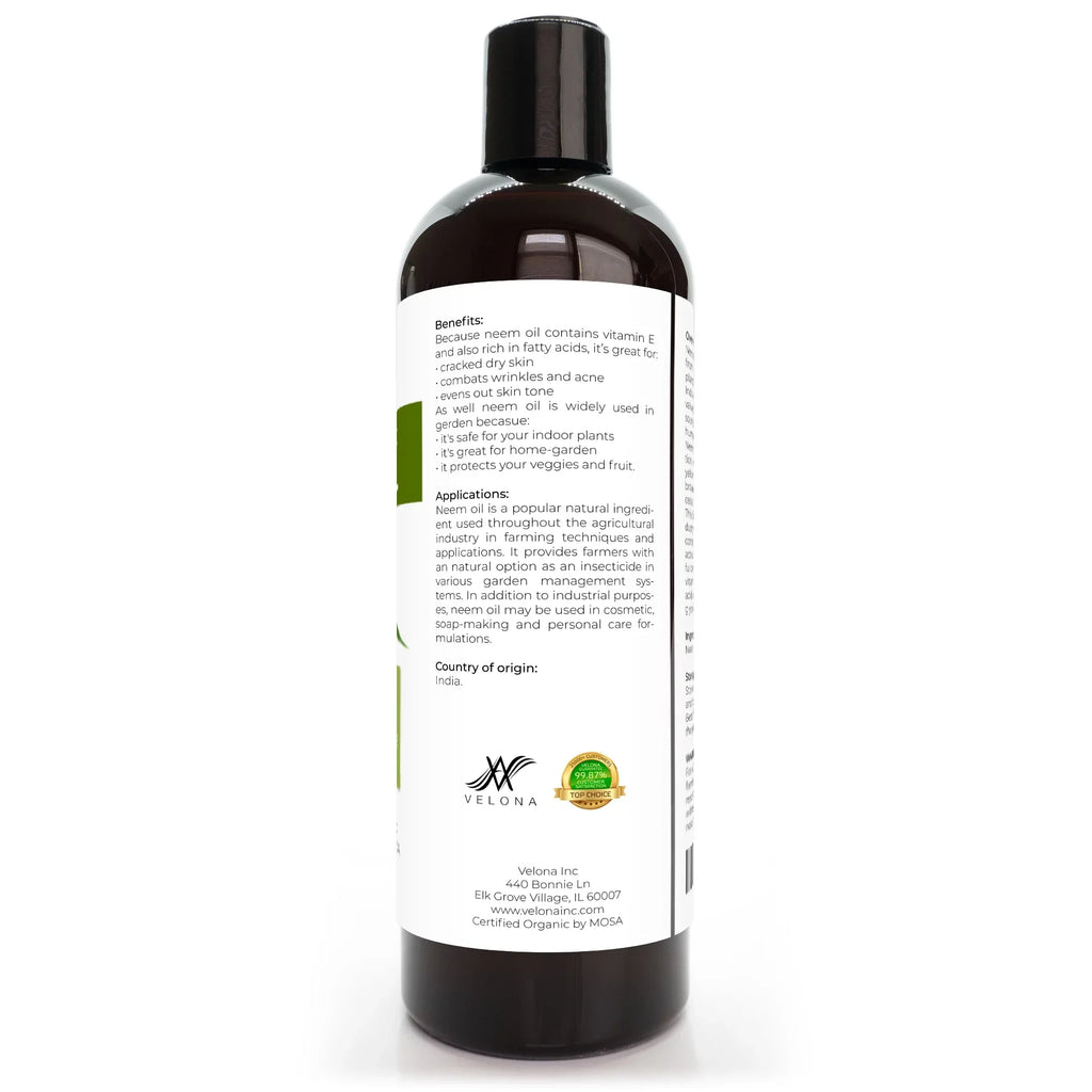 Body Organic | and Cold Hair, 100% USDA Skin - | Oil | Enjoy Virgin, Unrefined, Results Care Oil Pressed Carrier and 24 | Certified oz Velona Neem Use - Today Natural Pure