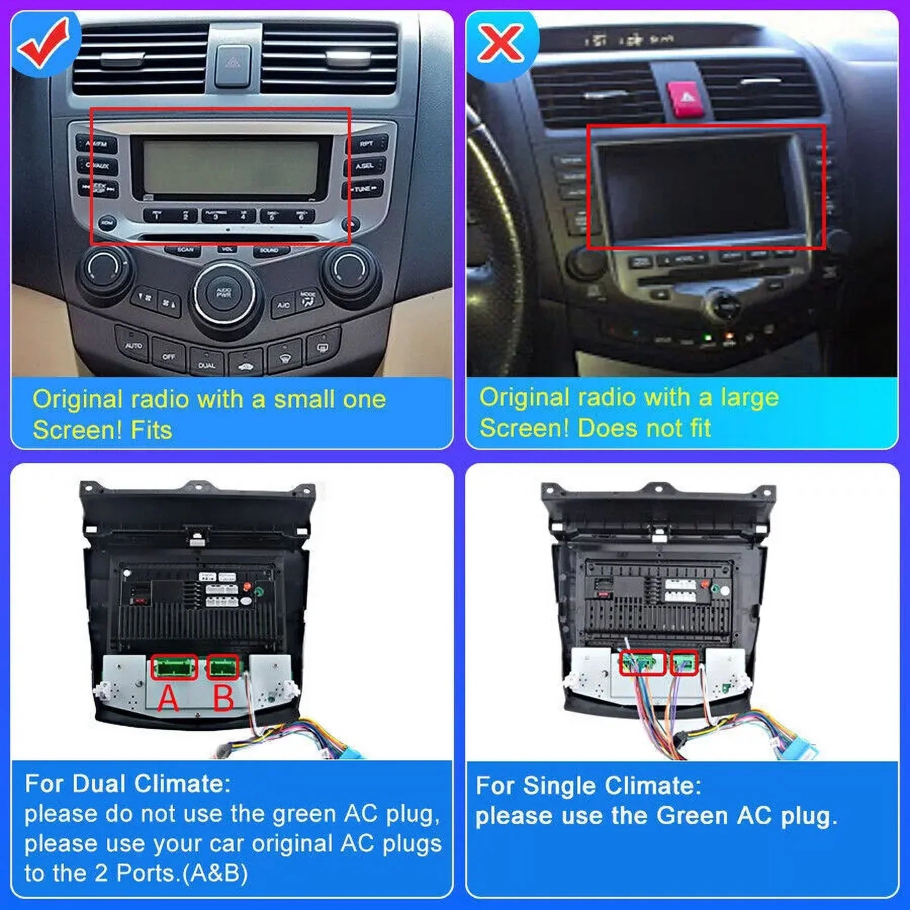 Android Hifi, Honda 13 Wireless for Stereo to AHD Bluetooth 2007 Apple Mirror Backup Link Camera Accord Touchscreen Radio 2003 10.1'' Car Wifi Android GPS Carplay 2+32G Auto