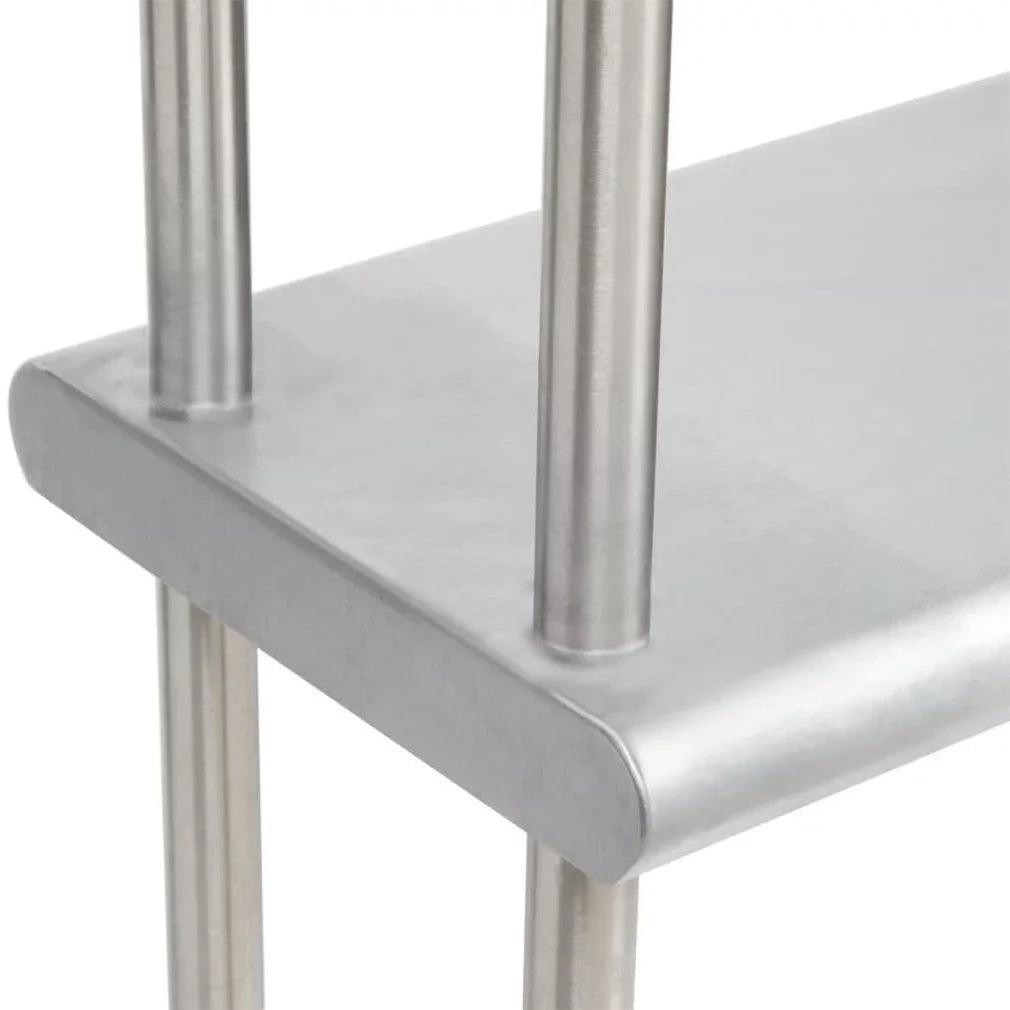 Shelves Kitchen Double & 30" Steel x Wide | Combo 18" Shelving Tier Metal Overshelf 12" Two | With Table Table Prep Stainless Work
