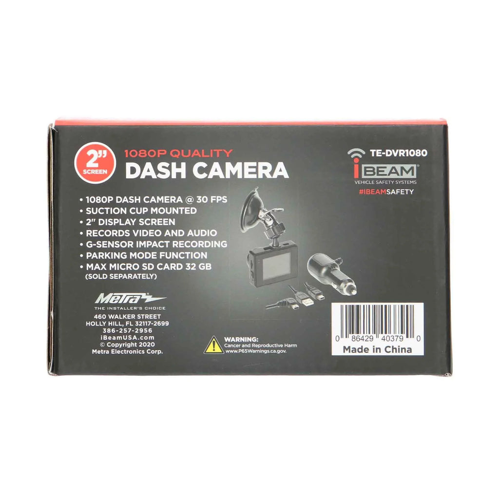 2" 1080P Camera Dash Suction w/ TE-DVR1080 Screen LCD iBeam Mount Windshield