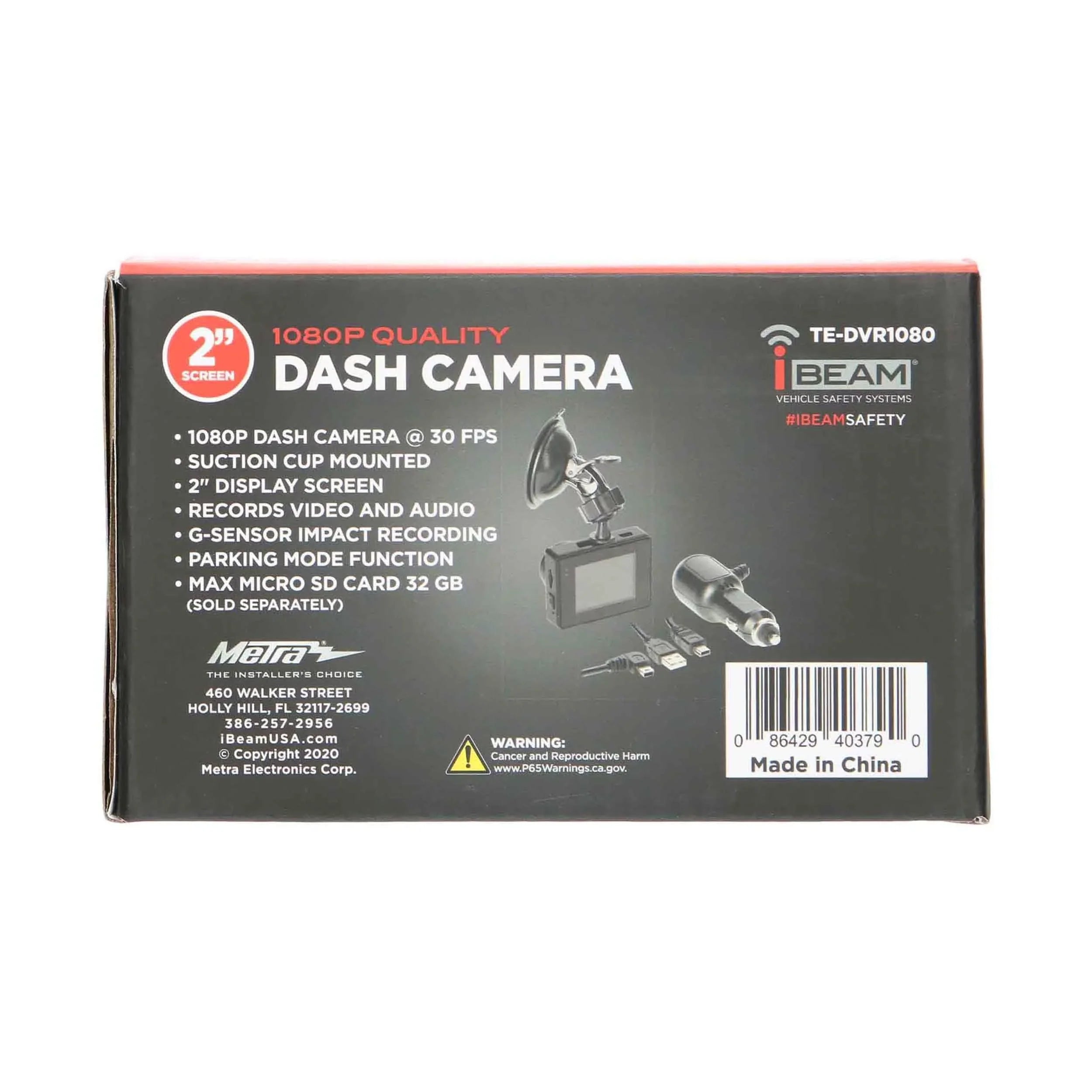 2" 1080P Camera Dash Suction w/ TE-DVR1080 Screen LCD iBeam Mount Windshield