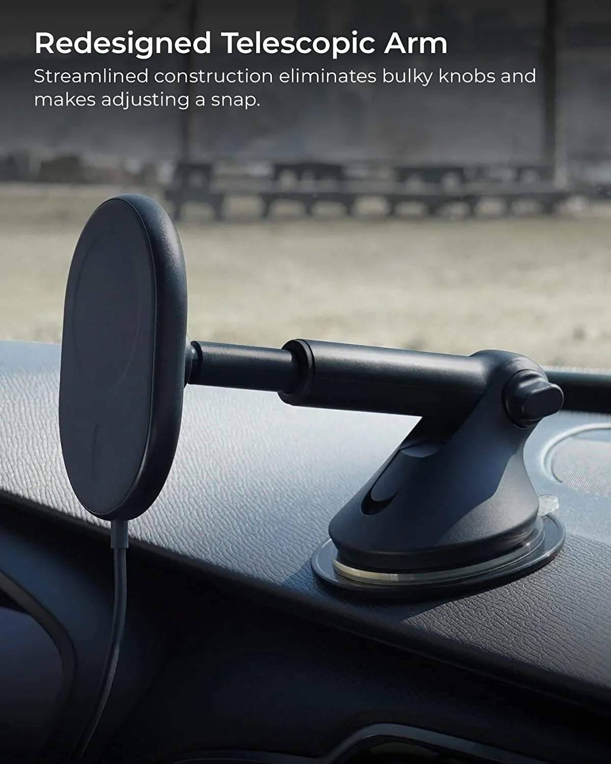 Wireless Black, Plastic Mount, Velox Dash Windshield MagSafe & Compatible Magnetic iOttie Charging