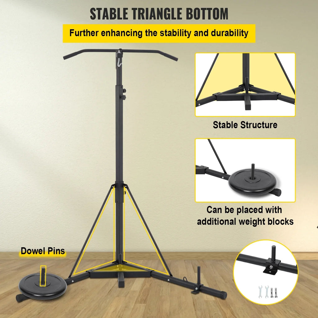 Boxing Standing Stand Pull Punching & Foldable Up Bracket Free BENTISM Bar Chin Bag