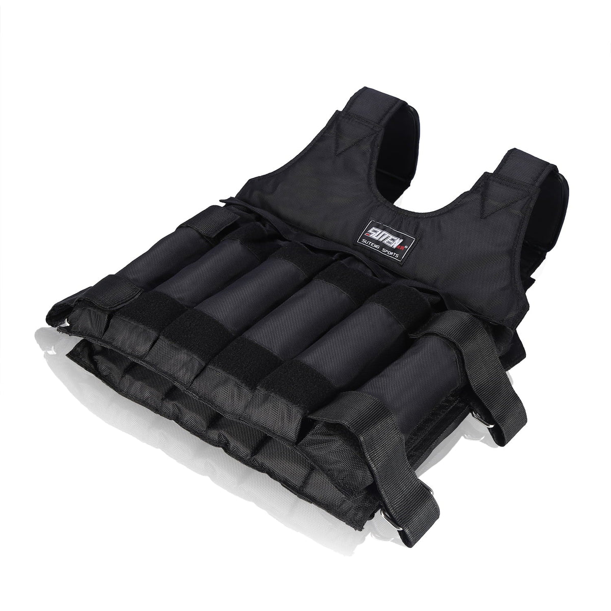 with 12pcs Boxing Vest Pouches Fitness Weight Vest Workout Training Weighted Exercise Jacket 50KG/110lbs Adjustable