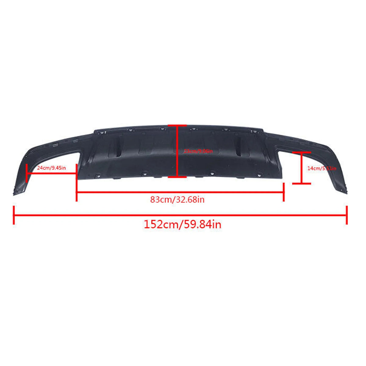 300 Diffuser 2015-2022 NINTE SRT Fiber Exhaust for Style Rear Chrysler Carbon Square