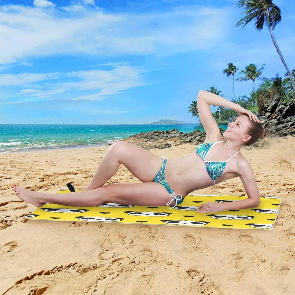 30¡±X60¡± Sand Bestwell Thin Panda Multipurpose Dry Towel Microfiber Towel Towel Swim Bath Lightweight Towel, Oversized Beach Yoga Free Pool Blanket, Quick Shower