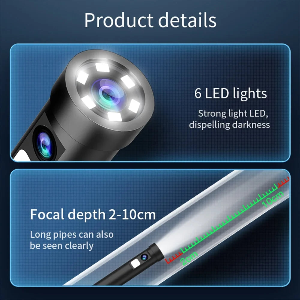 Phone Waterproof Adjustable Type-C LED Inspection 7.9mm Android Mobile Borescope IP67 Endoscope IOS Camera for Built-in Lights