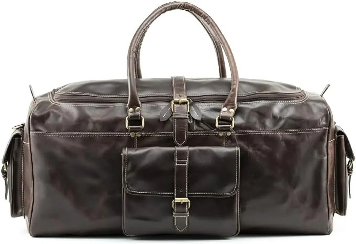 Gym Leather Bag Buffalo Vintage Leather Weekender Hulsh Holdall Overnight Duffle 24 for Bag Style Top Classic Travel Sports Men Bag Grain inches Bag