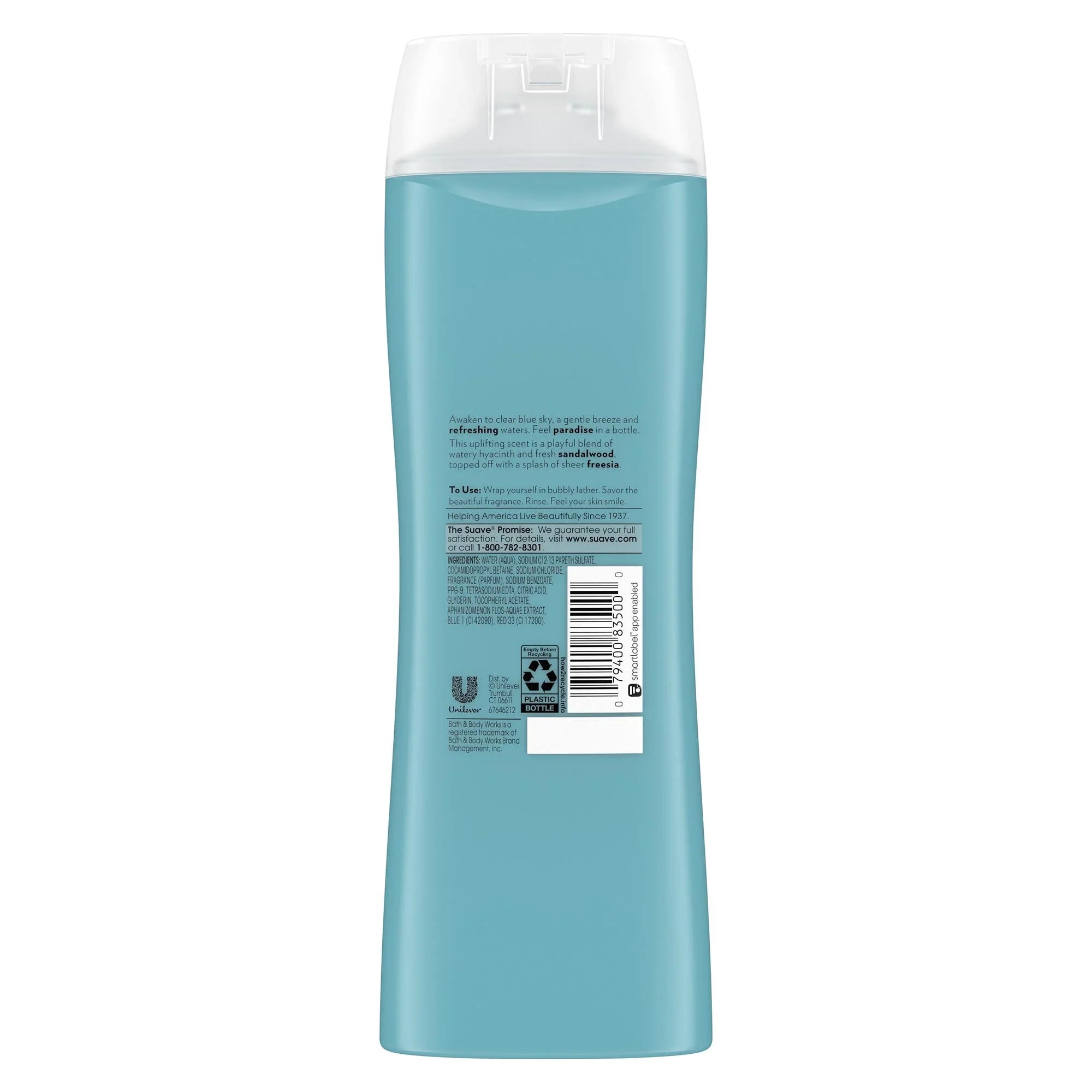 Hydrated, For Pack of Suave Sea 15 Ocean Extract Wash Body and with Vitamin E Essentials Smooth 6 Breeze Skin oz, Algae
