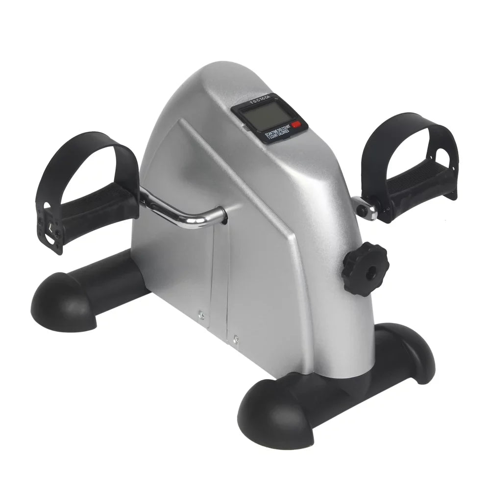 Office with Peddle Maximum Mini Portable (Silver) Bike Home Bike Exercise, LCD Ktaxon 220 lb Mini Desk Screen, Weight