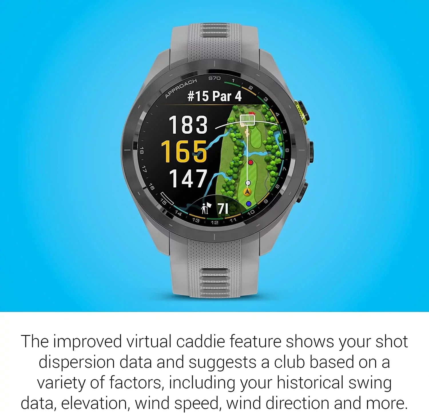 with Accessories Garmin S70, (47mm) Black Approach