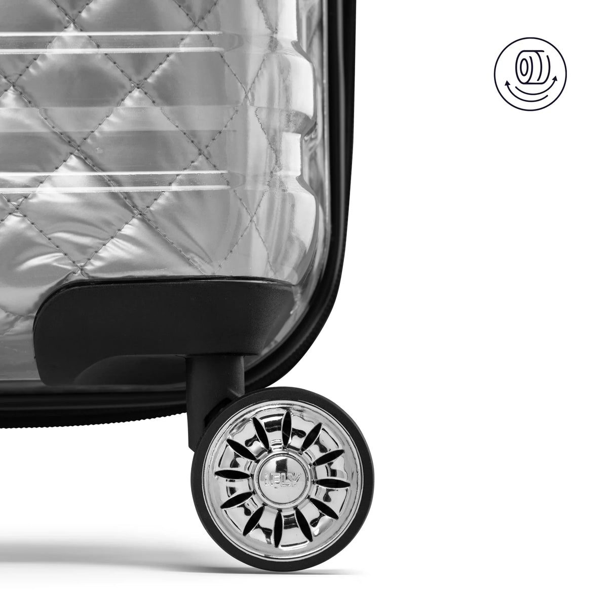 pack) 20", iFLY Lugagge, Clear Carry-On (2 Silver Spectre Hardside Versus