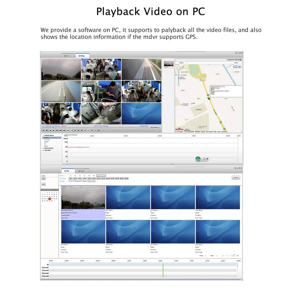 Rear 4 Bus Cameras RV DVR Remote 4 Channel Kit Car LTE Side IP68 Video for Front Vehicle Fleet CCTV Wifi Van CELLULAR Recorder Backup on Web/APP GPS 1080P Truck View View JOINLGO 4G Bus
