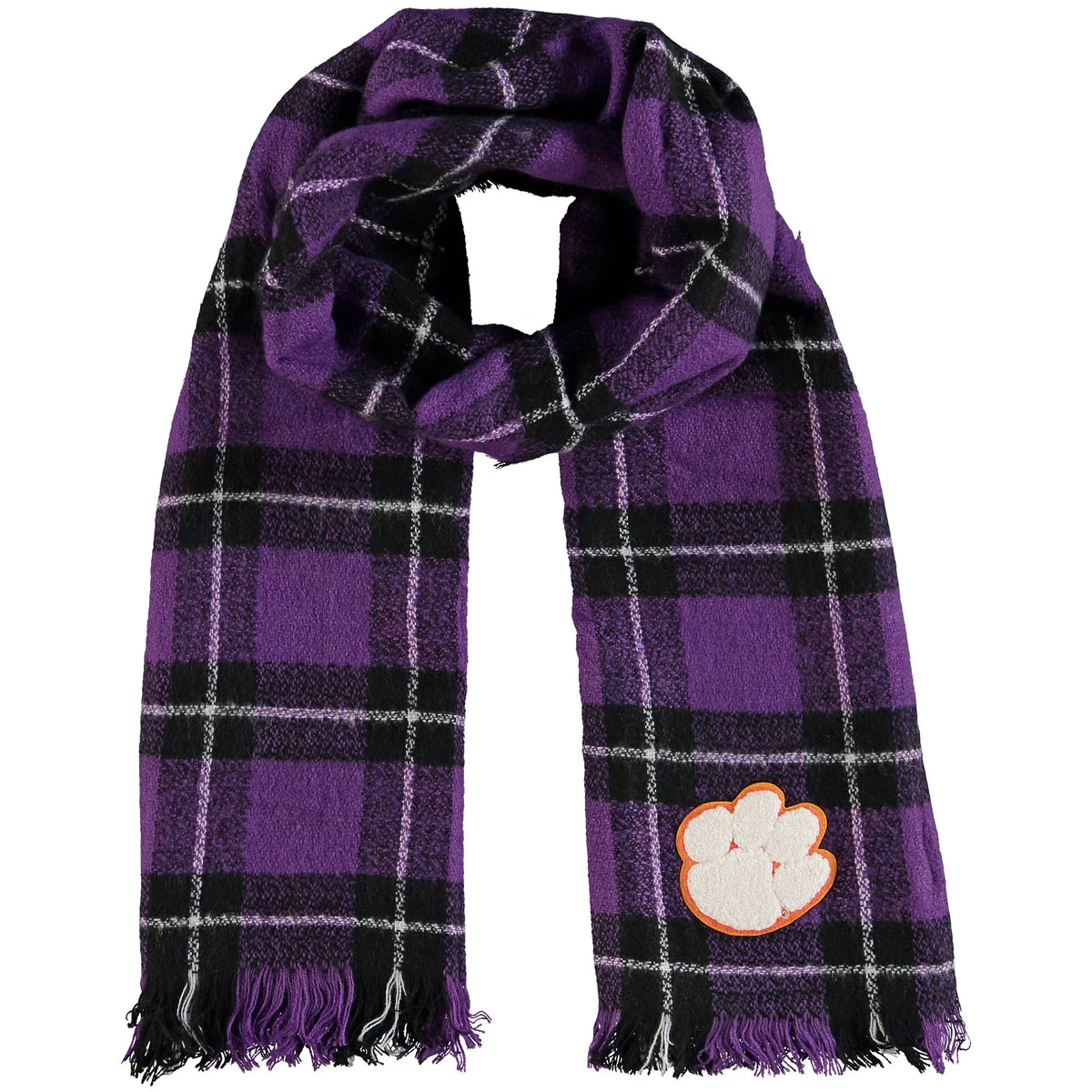 Blanket Scarf Little Women's Tigers Plaid Clemson Earth