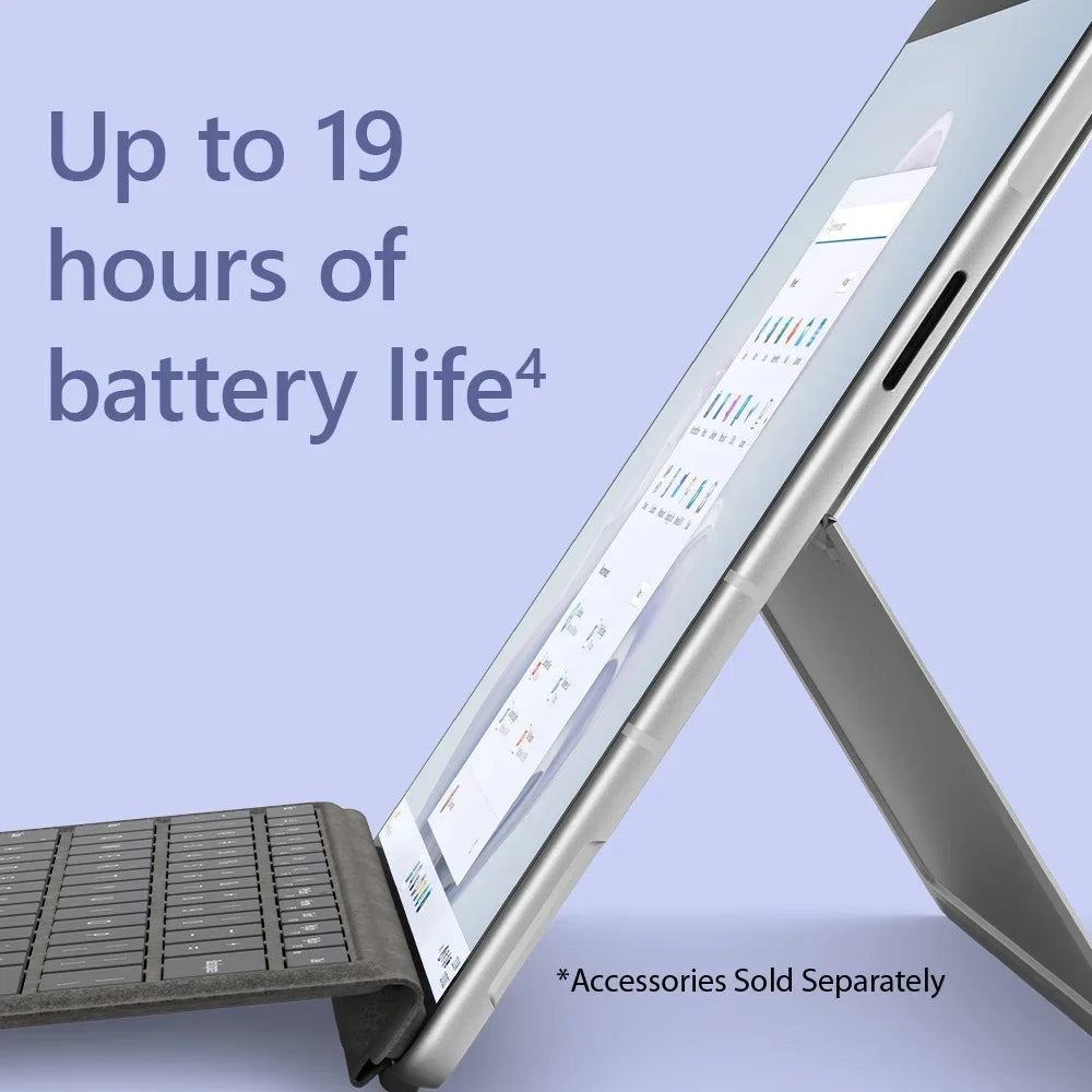 Multi-Tasking, (Open Surface Box) Processor 11, for Tablet/Laptop, and Pro RAM, 13" Connectivity, Microsoft Faster SQ3 Platinum 5G 8GB Windows Storage (2022), - 9 2-in-1 128GB Thin with Lightweight,