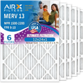 AC Pack MPR USA 9 Electrostatic Air FILTERS Made Conditioner MERV 12x24x1 Pleated Furnace 1500 Filter Comparable FPR Premium 2200 CLEAN Filters 6 12x24x1 to by WICKED HVAC Air - & AIRX AIR. Filter 13