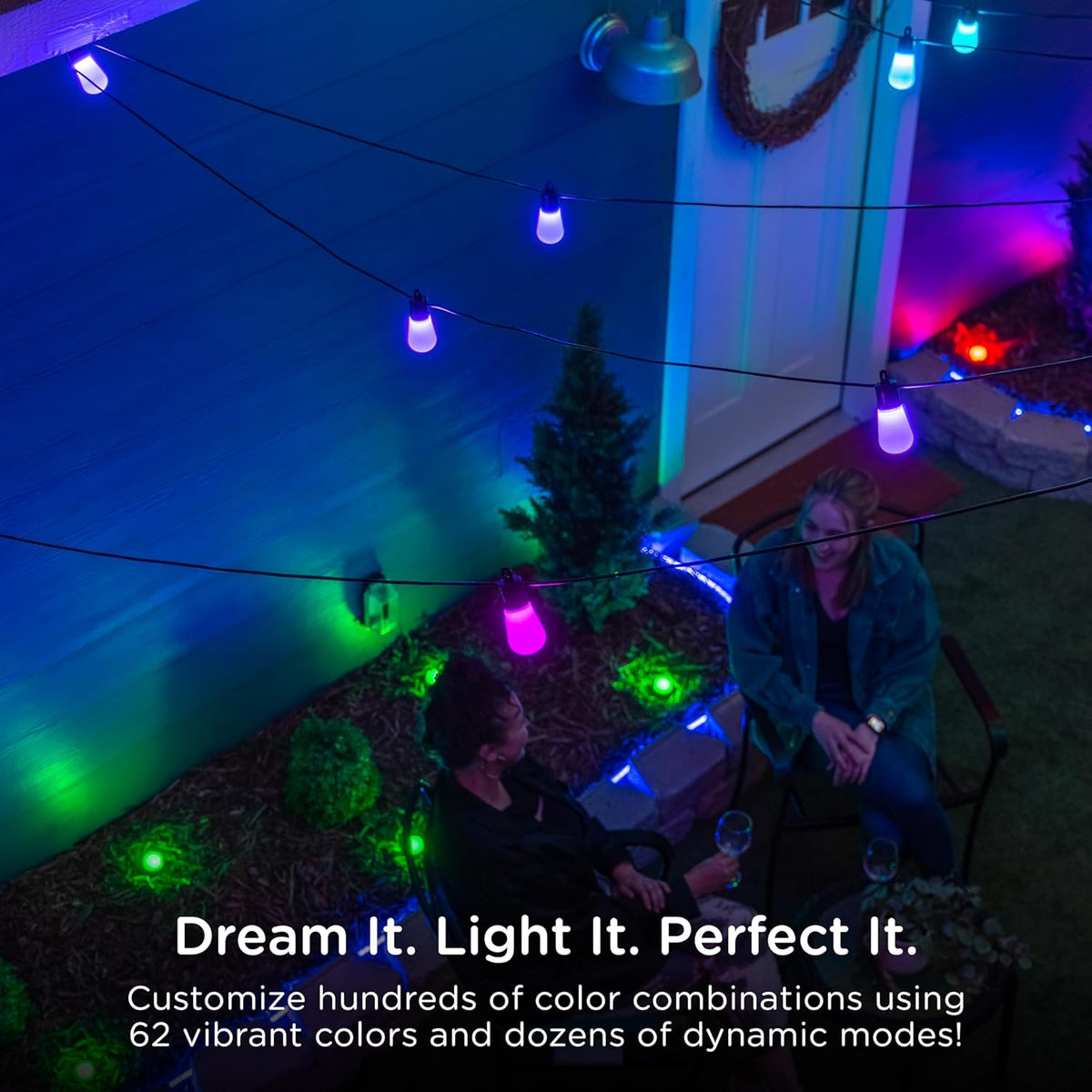 Dimmable Lights, RGB Outdoor Color Weatherproof, String String 30 Wi-Fi MINGFENG Lights, Lightweight Smart LED App 96 Customizable, Lights, Control, Patio Changing 79617 ft,