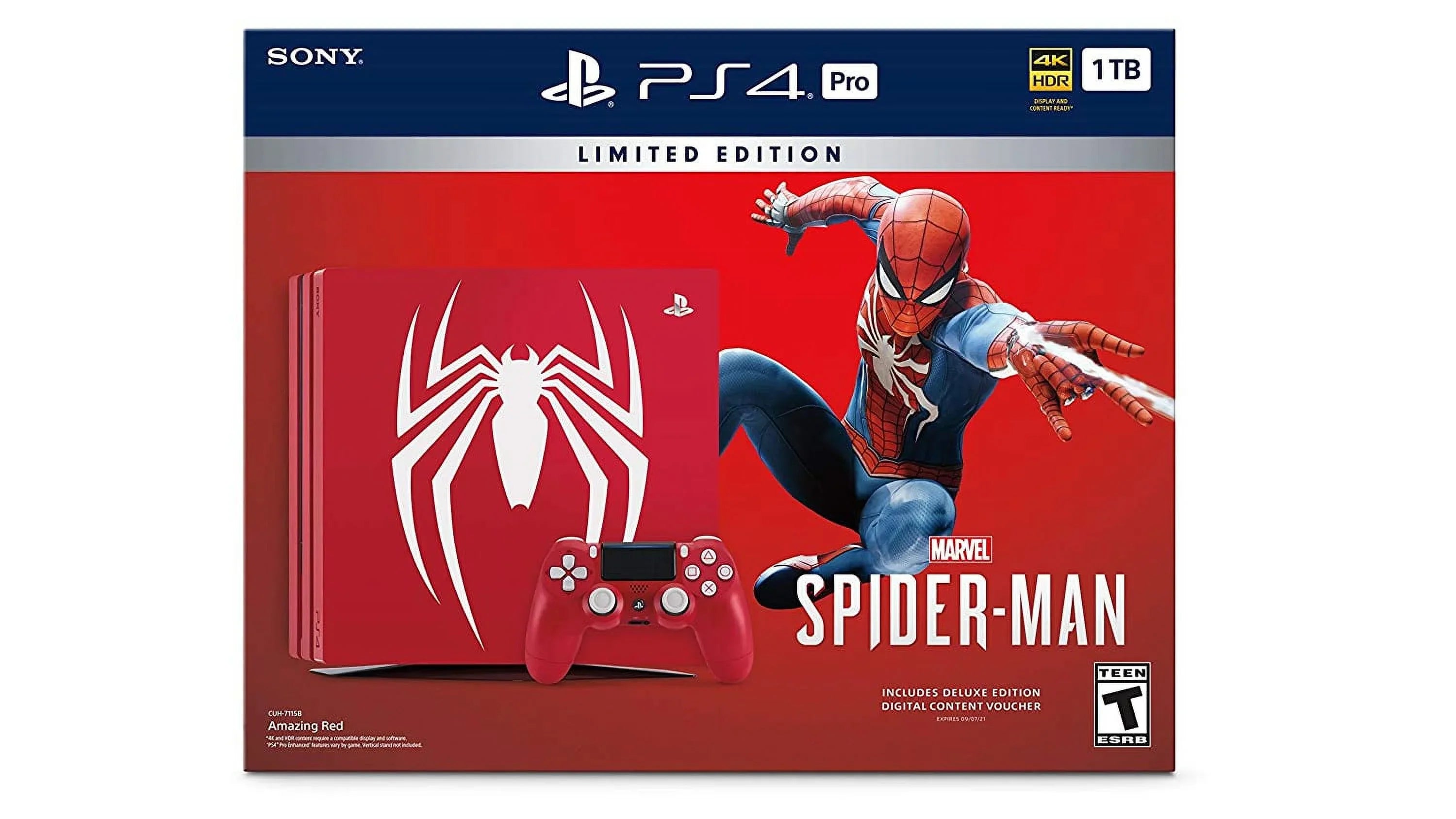 '- PlayStation () 1TB Console Bundle Pro Edition Spider-Man 4 Limited Restored (Refurbished) [Discontinued] Marvels