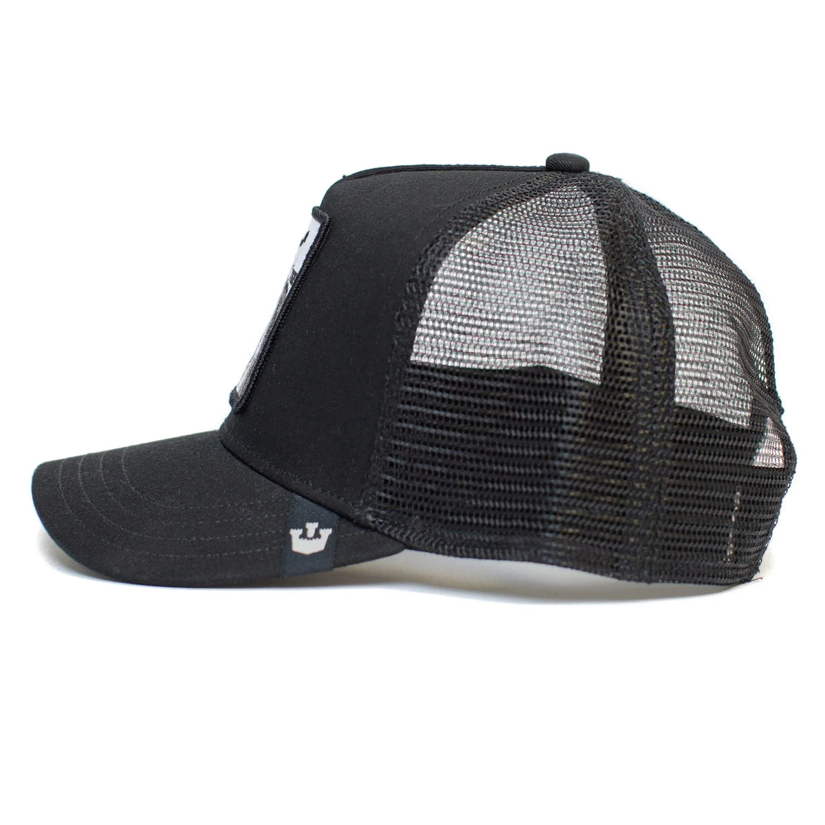 Black Snapback Hat, Unisex The Farm Trucker Original Adjustable Goorin Tiger), (White Bros. One Size