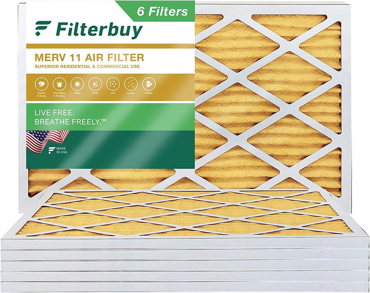 Filters Air MERV Filterbuy 11 HVAC 18x36x1 Furnace (6-Pack) Pleated AC