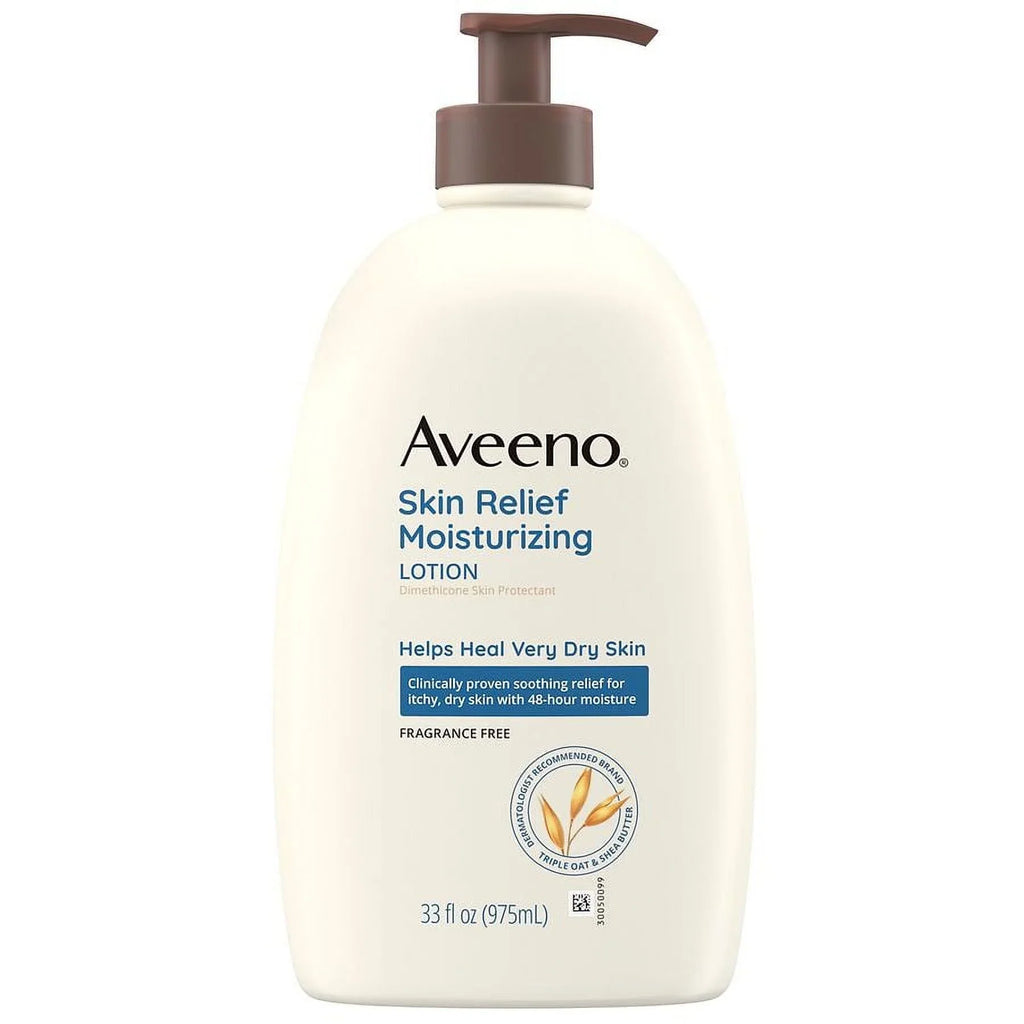 Moisturizing Relief Aveeno oz 33.0 fl for Very 2 Skin Lotion Skin Fragrance-Free Dry Pack of