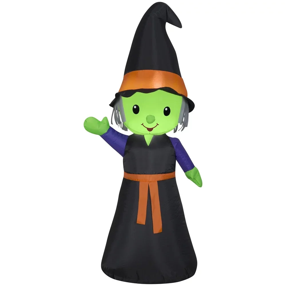 Witch 4FT Inflatable Airblown Tall Cute Inflatables Halloween