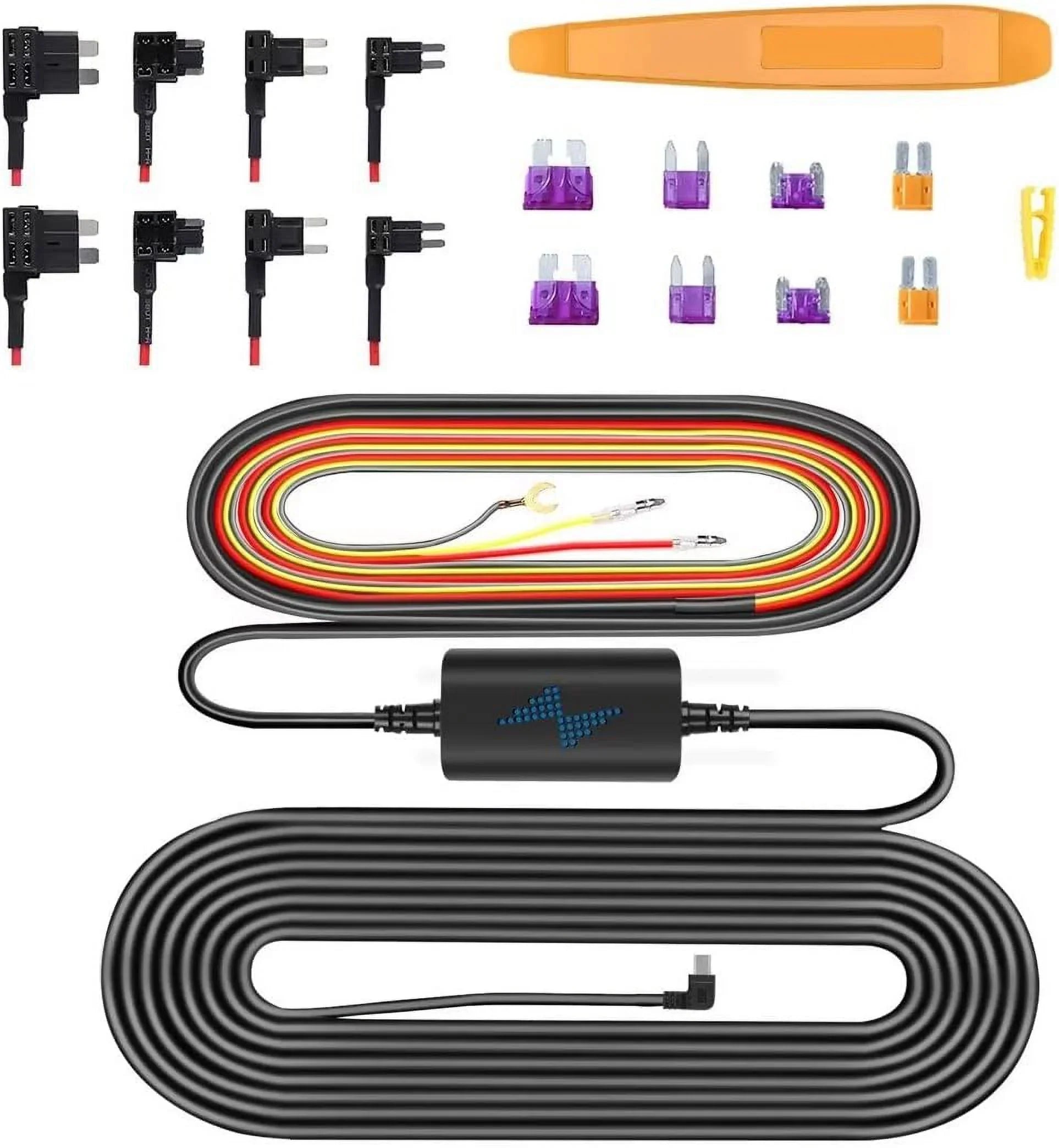 for Dash Camera for Fuse Mini Hardwire Q3, Dash Kit Dash Kit Cam Cam with USB Fuse Taps Hardwire