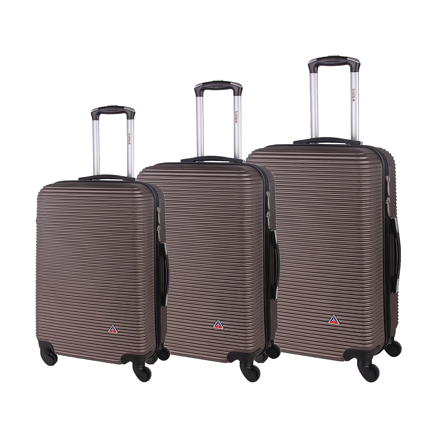 3-Piece (IUROYSML-BRO) Set Plastic Royal Brown Luggage InUSA