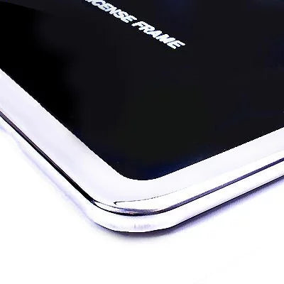 License Nameplate Fiber Stainless Frame Real Steel Carbon Honda Chrome Si Civic