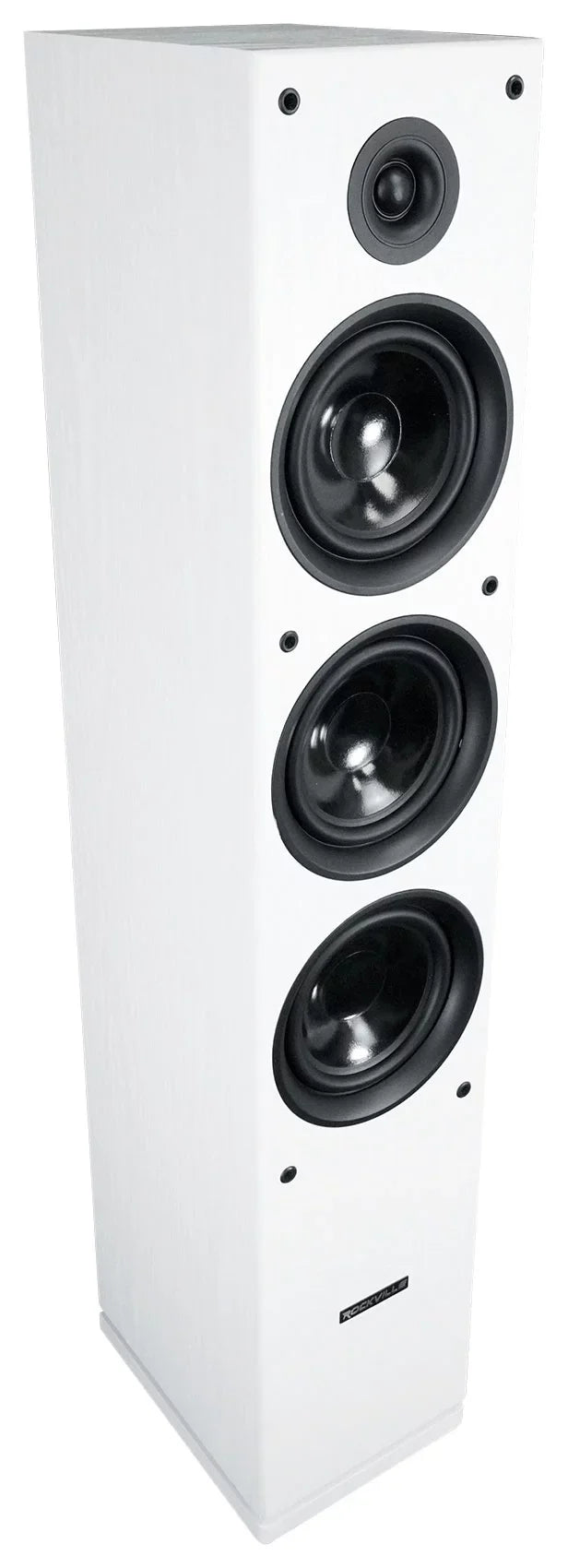 Home Ohm 8 RockTower Speakers 68W Audio (2) Tower White Passive Rockville