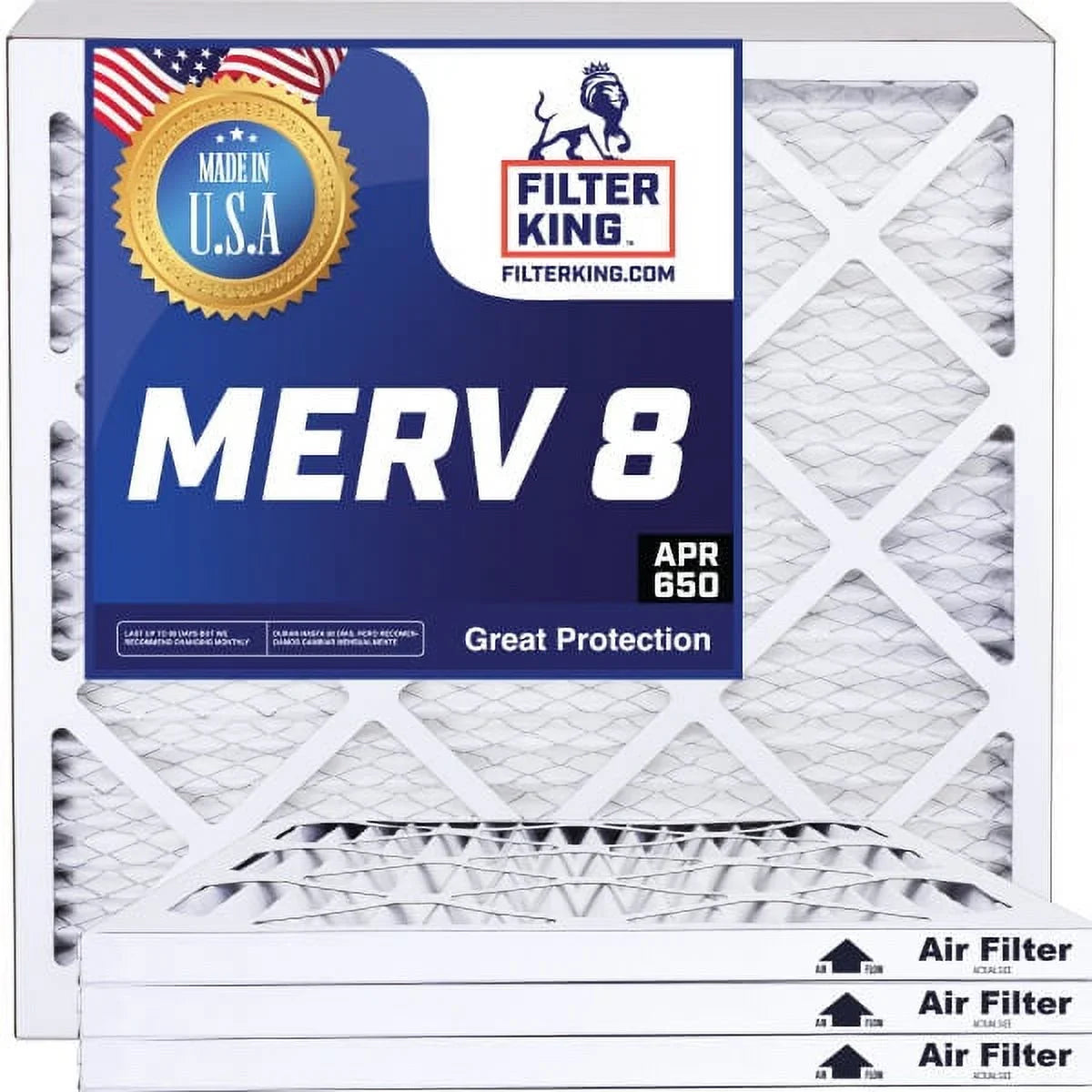 | Size: | 30.5x66.5x1 Furnace .75" Filter Filter MADE 66.5 MERV 4-PACK HVAC USA A/C 30.5 x IN King Filters | Air x 8 Pleated Actual |