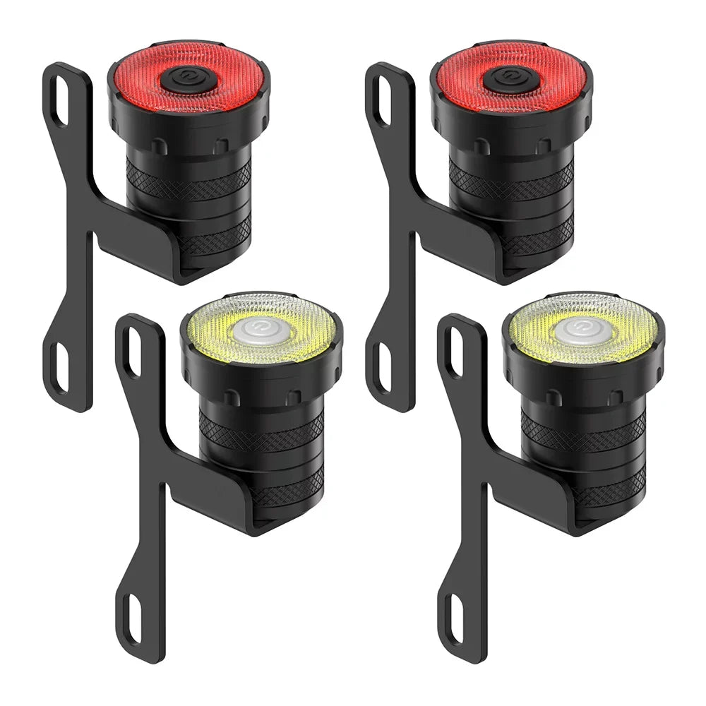 Set, and Front Skateboard and Ride Longboard USB Light Apexeon with LED Lights, Safety Style Rechargeable Rear