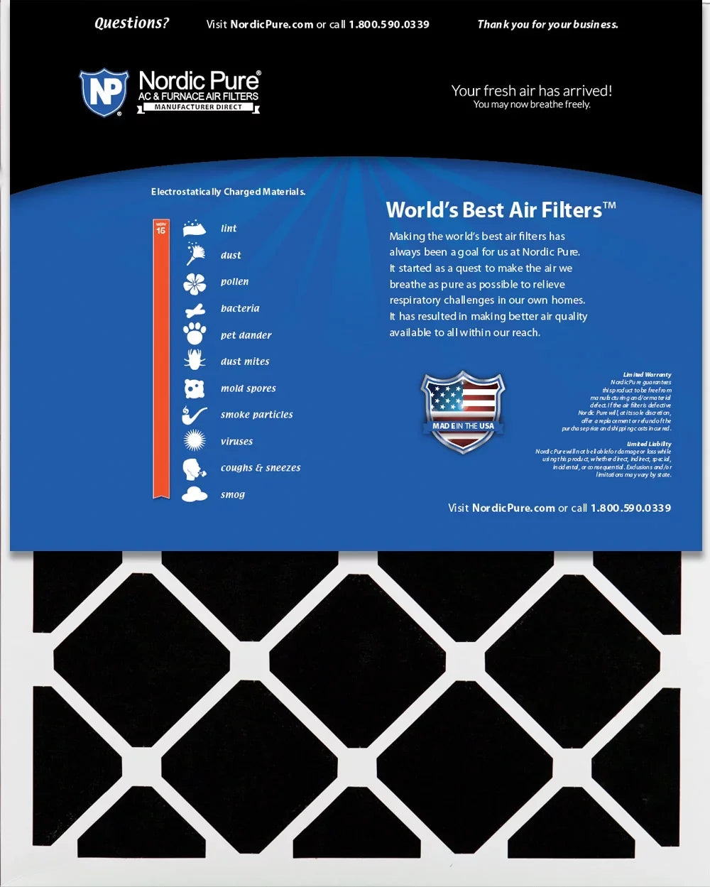 MERV Filters Air Plus 5/8) Carbon (3 Pure 1 Pleated Nordic 20x24x4 15 Pack