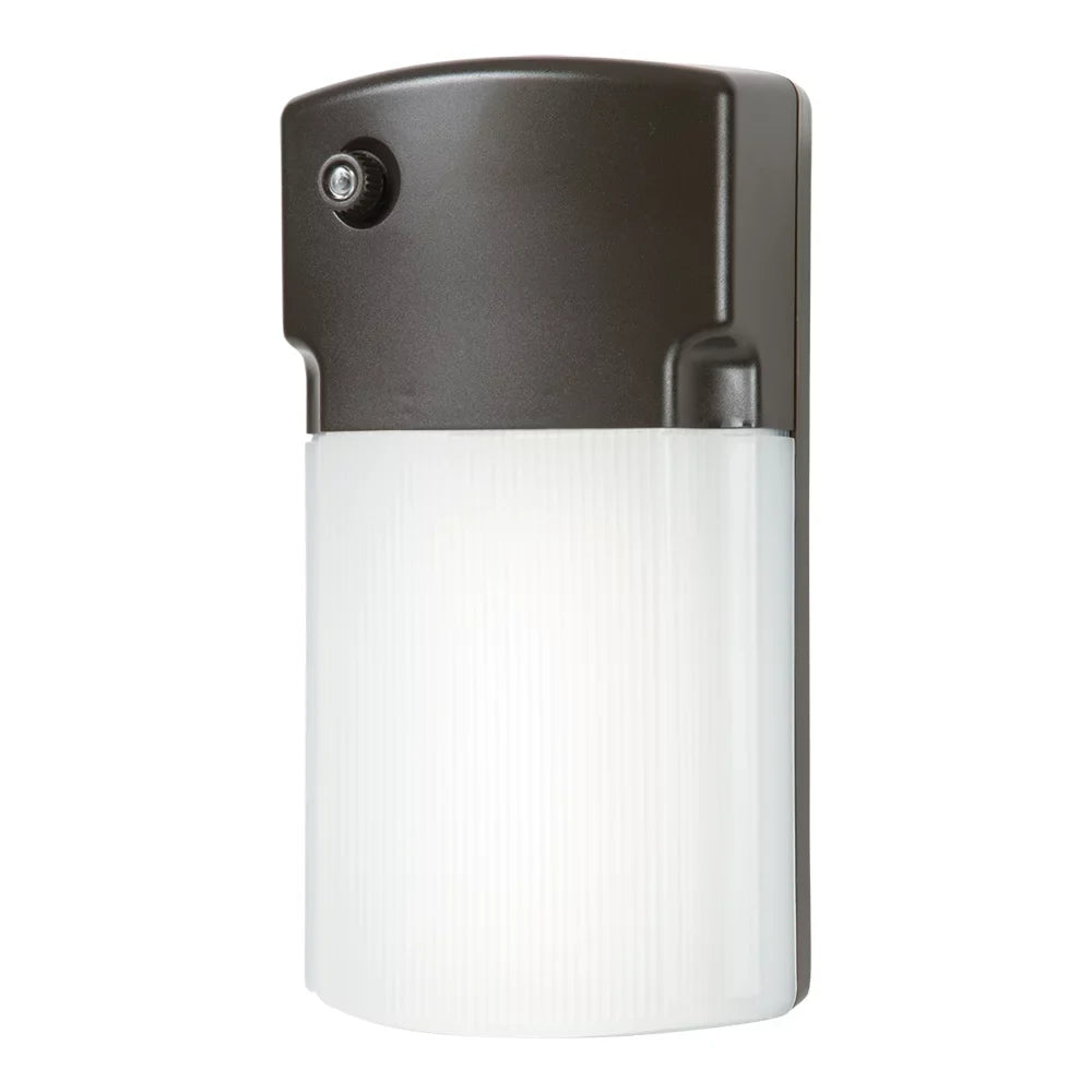 Wall Pack LED to Outdoor Light Sensor Photocell with HALO Outdoor Dusk Bronze Integrated Dawn