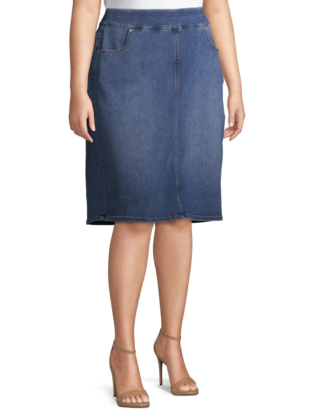 Ford Plus Pull-On Denim Women's Alivia Size Skirt