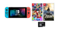 Breath and Switch of Mario Online 3 Wild Deluxe Kart the Console Legend Red 8 and Months Membership Joy-Con, Bundle: Neon Switch with Switch /The of Zelda: Blue 32GB