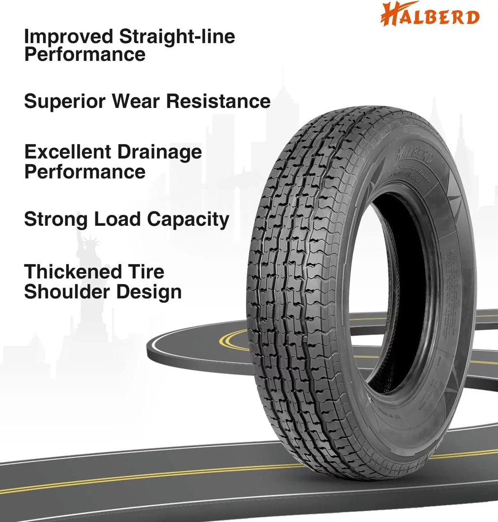 Duty condition Tires Trailer Radial 75 ST225/75R15 225 15 all-road Trailer Improve E Range Heavy Tires Traction 2 in Set 10PR Load