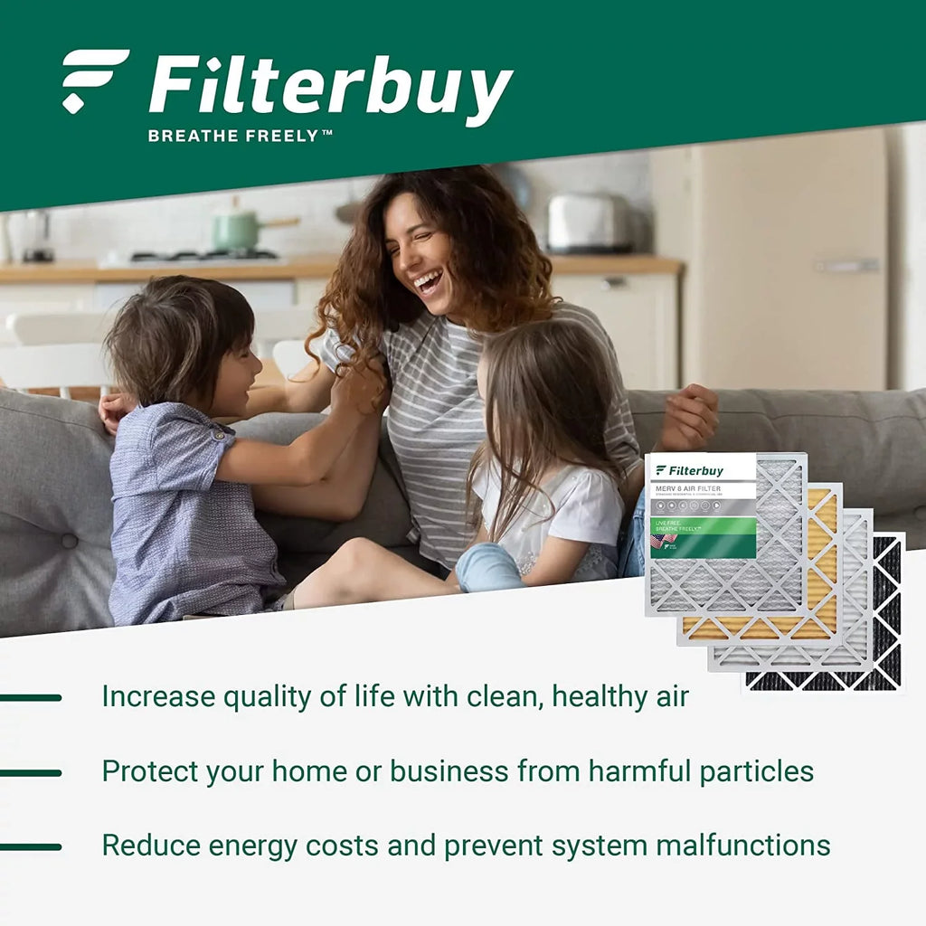 Furnace HVAC AC Filterbuy Pleated Filters (4-Pack) MERV 12x24x4 Air 11
