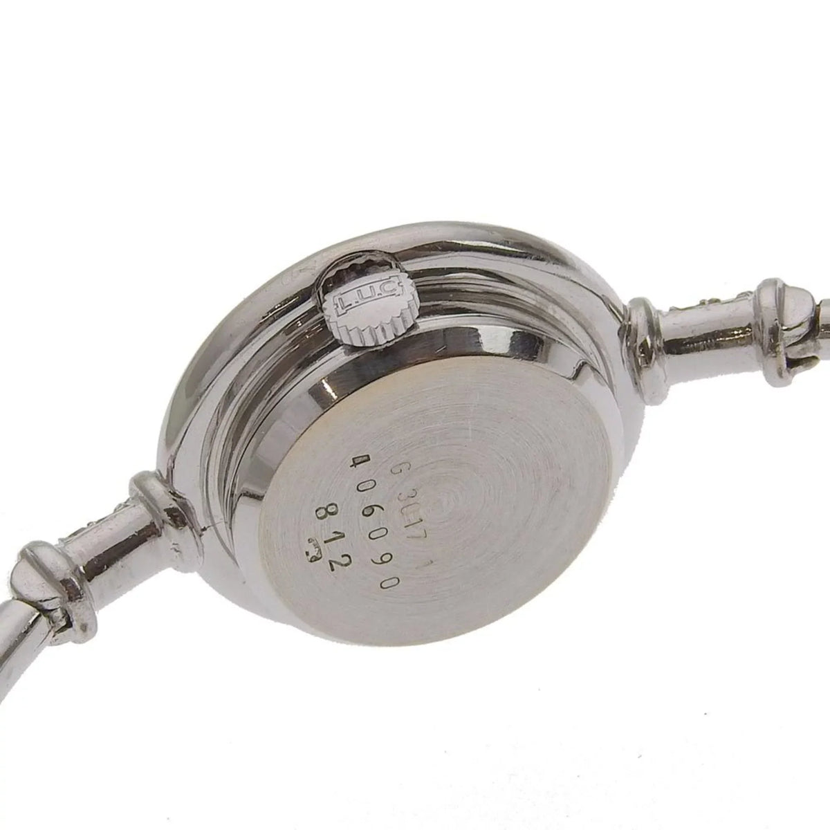 Chopard White Silver x Round Pre-Owned G30171 Watch Dial K18 Manual (Fair) Gold Diamond Women's Winding