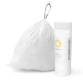 Trash 240 Liter 13-17 simplehuman Bags, Code Fit Custom 50-65 Roll Q Drawstring Gallon, Pack, White /