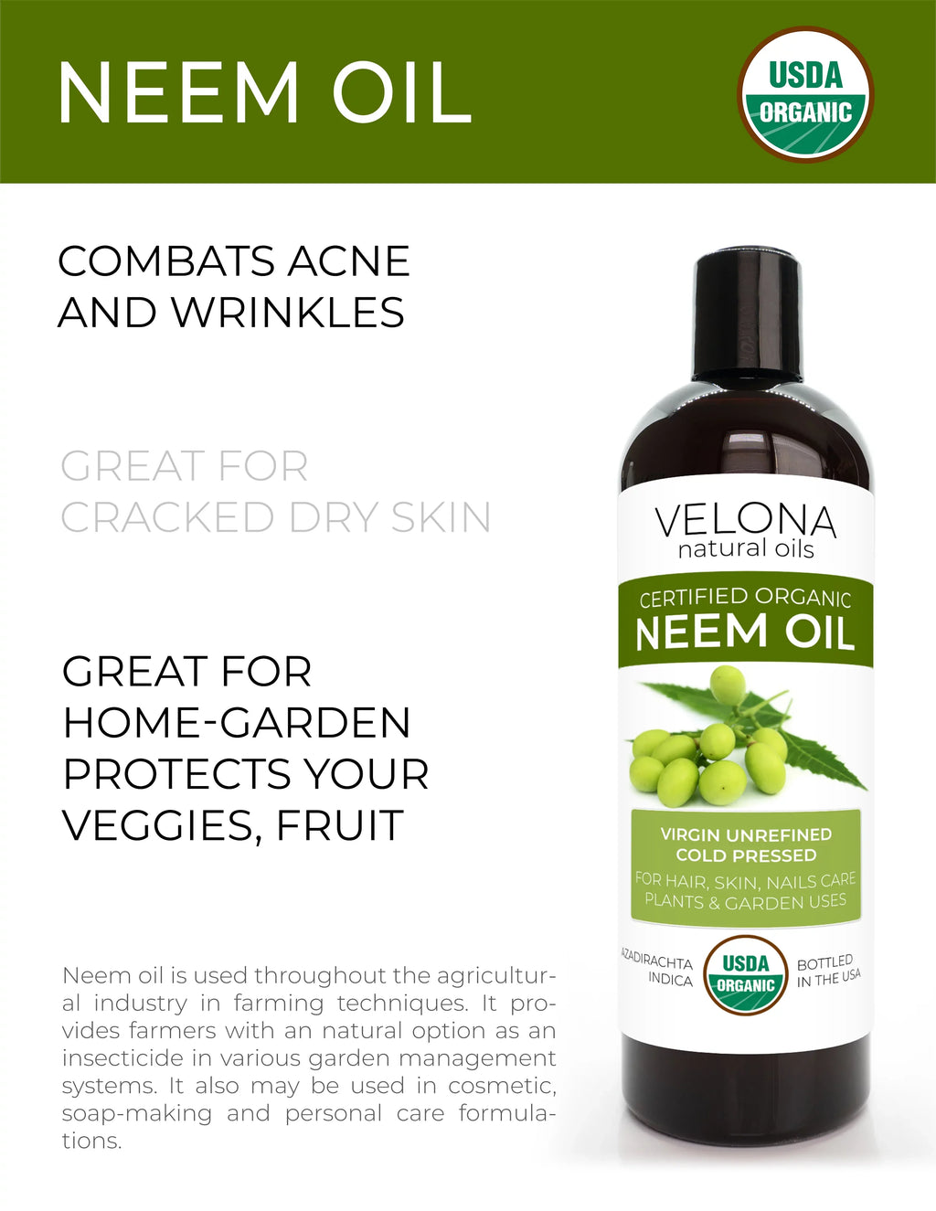 | Cold USDA Pressed Certified Use | Pure lb Care Enjoy Natural Unrefined, Carrier - Body Hair, Organic Skin Today Oil Oil Virgin, Velona - Results | and Neem | and 100% 7