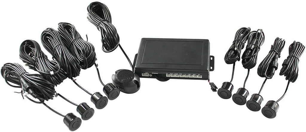 4 VTSR220 Sensors Connector, with 4 Parking Black Boyo Front Rear and Waterproof