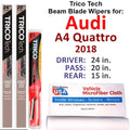 Blade A4 3) of Audi 2018 Wiper Beam Wipers w/Rear (Set Quattro