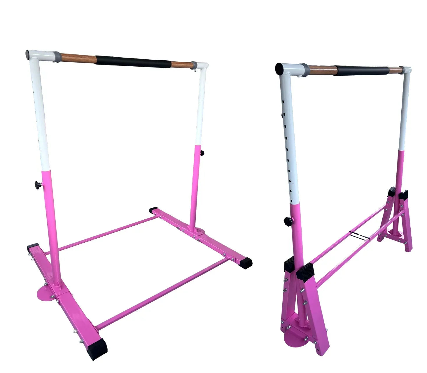 Horizontal Bar Gymnasts Bar and 3 Kids Children/Adults, Bar, Gymnastics Home for to Junior Heavy Duty FT for PINK Height Kip Adjustable Gymnastic Folding, Bar Training Exercise 5 Gym Jungle Expandable